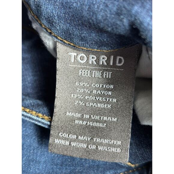 Torrid Jegging Womens Size 22T Blue High Rise Denim Jean Super Soft - Picture 4 of 8